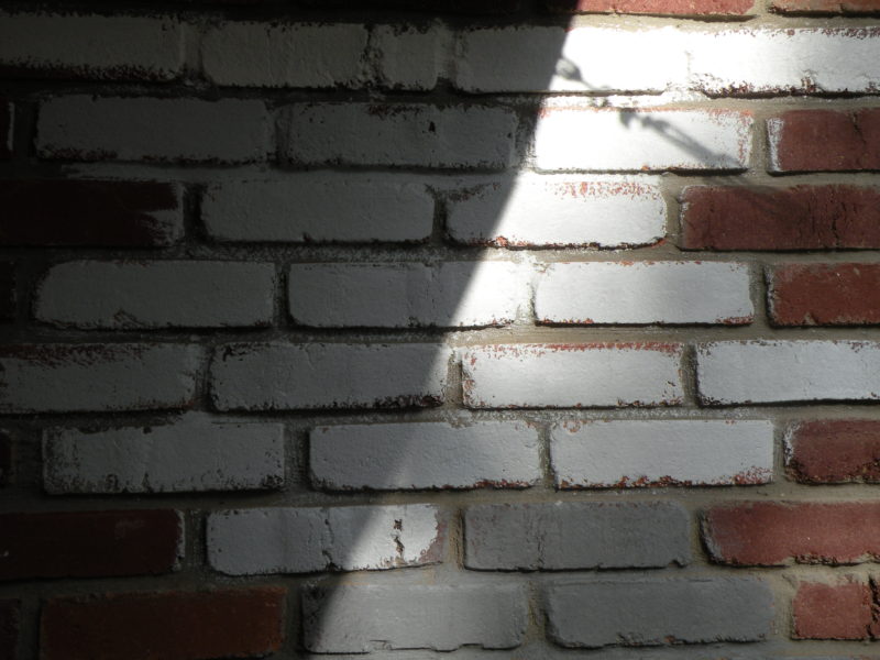 Paint samples on brick