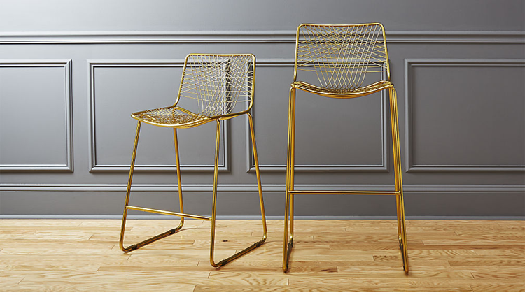 CB2 brass stool