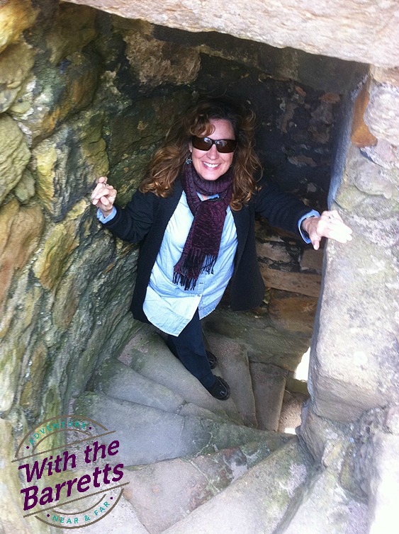 Debra on staircase