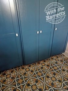 Blue cabinet knobs