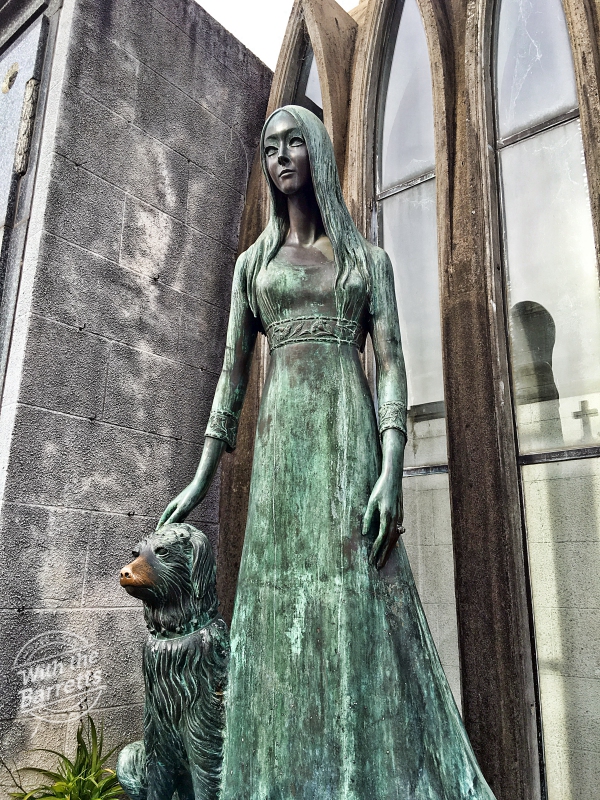 Sculpture - woman and dog