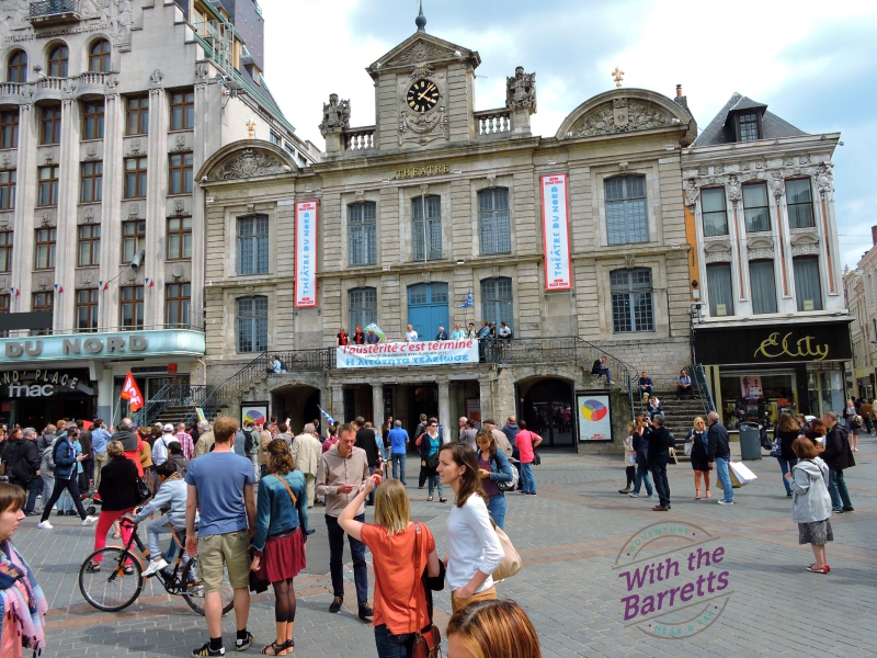 Protest banner in the square