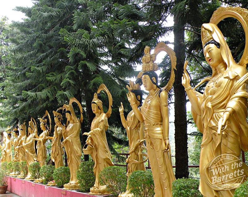 Courtyard Bodhisattva statues