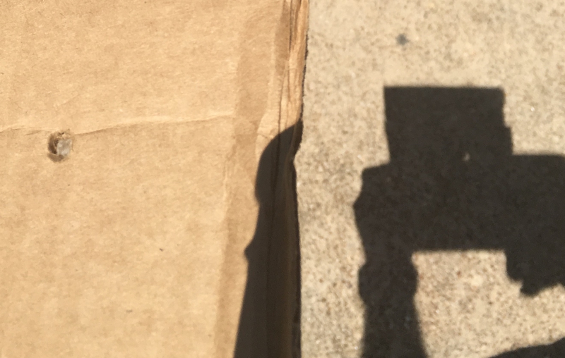Cardboard and shadow