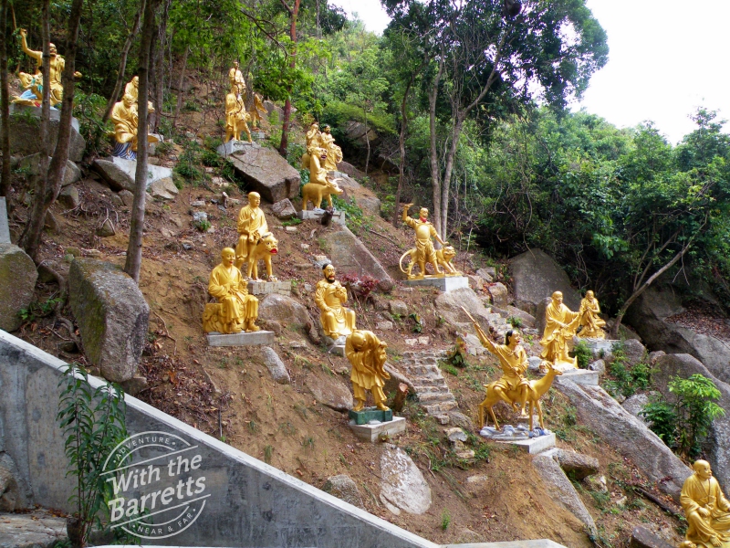 Golden Arhats on a Hillside