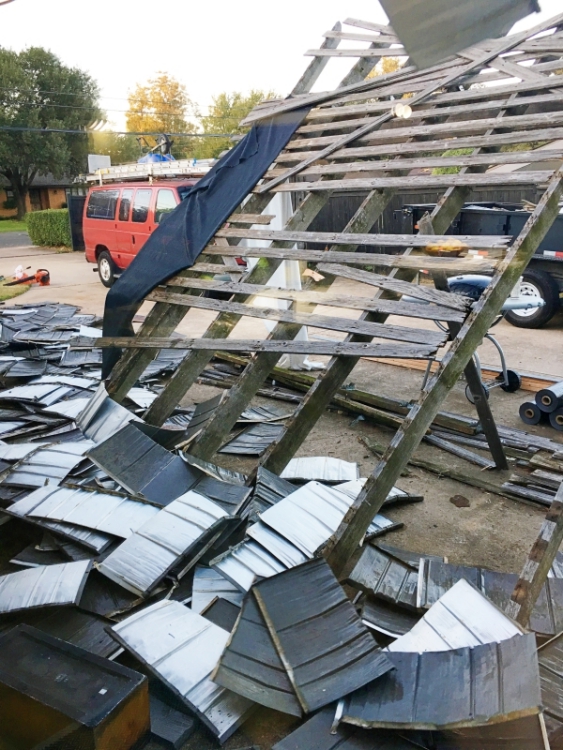 Roof demo in back