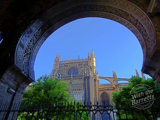 Cathedral through archway
