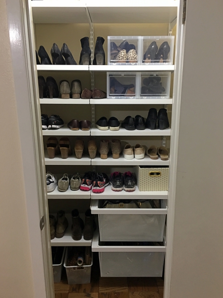 Full closet after