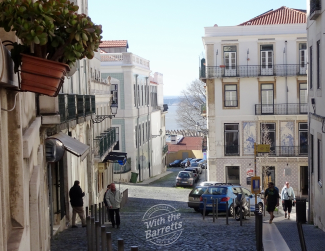 Tile work at Lisbon intersection