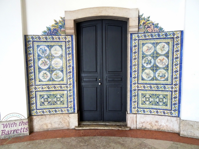 Tile flanking a doorway