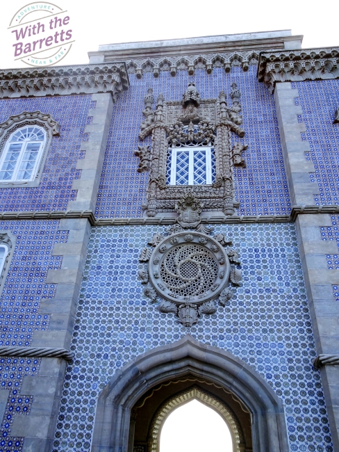 Blue tile exterior wall at Pena Palace